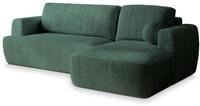 ECKSOFA SENTI P R-S Gr&uuml;n Kordstoff mit Schlaffunktion