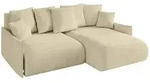 ECKSOFA Ottomane rechts ONESK-L -v1 216x177x72 Beige Velours