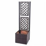 POLY-RATTAN RANKGITTER Braun, Anthrazit