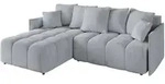 ECKSOFA Ottomane links LONLI-L 251x189x68 Titanfarben Velours