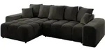 ECKSOFA Ottomane links ENIL-L 297x189x68 Schwarz Velours