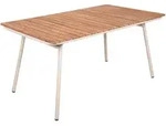 Gartentisch Carmel Teak/Wei&szlig; klappbar