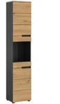 Hochschrank Canu ca. 38x193x34 cm Eiche/Grau