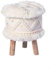 Hocker Bohist Creme Makramee