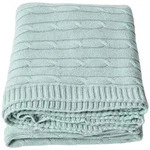 STRICKDECKE 130/170 cm, Baumwolle mit Zopfmuster