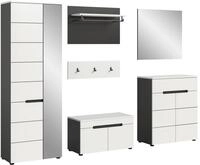 Garderobe CANU 5-teilig Grau, Wei&szlig;