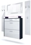 GARDEROBE Malea Fronten in Wei&szlig; Hochglanz