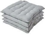 STUHLKISSEN 4er-Set grau 40/40/6,5 cm