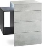 NACHTTISCH Queens Front in Beton Oxid Optik