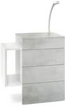 NACHTTISCH Queens Front in Beton Oxid Optik