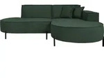 ECKSOFA Hana Loft 3-Sitzer Ecke Rechts, Cordstoff Chenille, Dunkelgr&uuml;n 241/80/168 cm