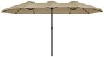 Sonnenschirm Doppelseitig Taupe/Schwarz ca. 460x270cm