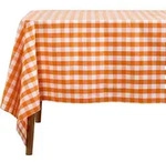 TISCHDECKE Vichy-Karo orange kariert, 137/228 cm