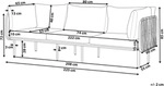 GARTENSOFA 3-Sitzer Grau Senise