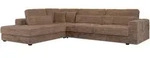 ECKSOFA Savona Braun breiter Cord - links