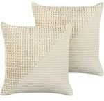 DEKOKISSEN 2er-Set Creme 45/45 cm Pellaea