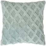 DEKOKISSEN Tufted 45/45 cm gr&uuml;n mit Rautenmuster