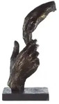 Skulptur Bronzefarben