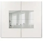 SCHWEBET&Uuml;RENSCHRANK DIANA 250/215/65 cm 2-t&uuml;rig mit Spiegel Kaschmir