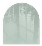 GLASPLATTE f&uuml;r Kamin 80x70 cm