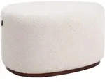POUF Stoff Hellbeige Saco