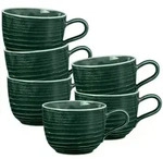 KAFFEETASSEN Terra Moosgr&uuml;n 260 ml 6er Set