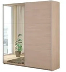 KLEIDERSCHRANK Eiche Jackson 178 cm, Schwebet&uuml;renschrank 2-t&uuml;rig mit Spiegel...