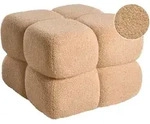 POUF Boucl&eacute; Beige Caliente