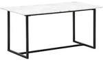 ESSTISCH Marmoroptik Metall Rechteckig Modern Klein, Wei&szlig; 160x80x76 cm