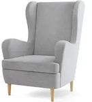 SESSEL VOGERA Ohrensessel Polstersessel, Hellgrau