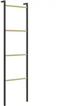 HANDTUCHLEITER, 49 x 167,5 cm Handtuchhalter mit 4 Stangen, Stahl, Schwarz