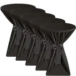 STEHTISCHHUSSE Premium &Oslash; 70cm Schwarz (5tlg)