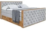 BOXSPRINGBETT mit Matratze H3|H4 und Lattenrost - LOLLI3-Z KING-120x200 - Grau
