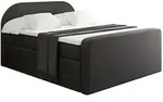 BOXSPRINGBETT mit Matratze und Lattenrost - NOX-Z KING-140x200 - Schwarz Kunstleder