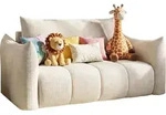 SCHLAFSOFA Lilo mit Bettkasten, Creme Cordstoff 120/86/101 cm