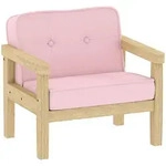 KINDERSESSEL Holzwerkstoff Cord Rosa