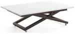 COUCHTISCH Axen h&ouml;henverstellbar ausziehbar, Wei&szlig; 120-160/80/38-75 cm