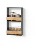 WEINGLASREGAL Regusa Goldkraft Eiche/Anthrazit 40 x 72 cm