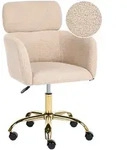 SCHREIBTISCHSTUHL Boucl&eacute; Hellbeige Alena