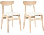 ESSZIMMERSTUHL 2er Set Holz Hellbraun/Hellbeige Doyle