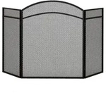 KAMINSCHUTZGITTER, Klappbares Kamingitter mit 3 Paneelen, 96 x 60 cm, Schwarz