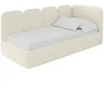 EINZELLBETT Jugendbett mit Bettkasten, Links - VELY 100x200 Beige