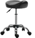 ROLLHOCKER H&ouml;henverstellbarer Arbeitshocker mit R&auml;dern f&uuml;r Massage Schwarz