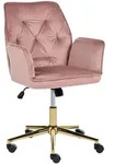 SCHREIBTISCHSTUHL Samtstoff Rosa Celara