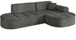 ECKSOFA Ottomane Rechts TARO-L1 - 243x171x79,5 cm Dunkelgrau