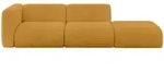 SOFA Ottomane Links MIRA-S3 296x89x70 Senfgelb Cord
