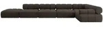 ECKSOFA modulares Sofa Felto-L3 - 475x190x70 cm Braun Velours