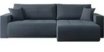 ECKSOFA Alva 3-Sitzer Universall Rechts/Links, Strukturstoff Dunkelblau 277/154/83 cm