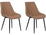 ESSZIMMERSTUHL 2er-Set Kunstleder Braun Maribel