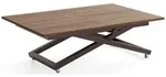 COUCHTISCH Axen h&ouml;henverstellbar ausziehbar, Nussbaum Braun 120-160/80/38-75 cm